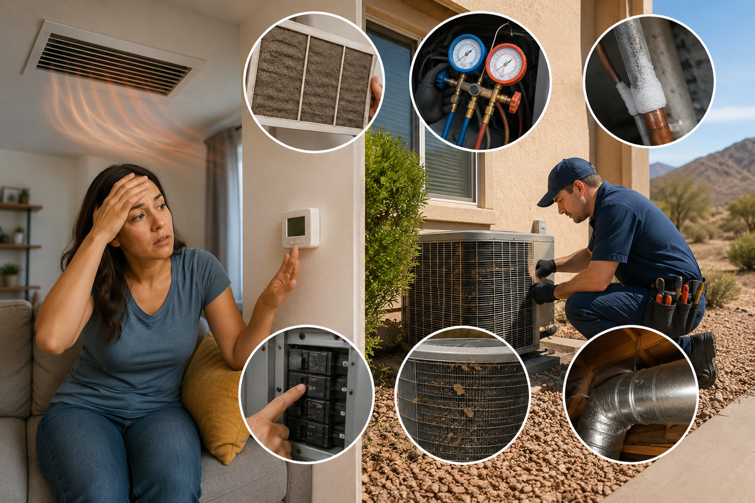 Why is my AC blowing warm air - troubleshooting in Hesperia